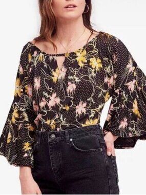Free People Last Time Bell-Sleeve Blouse